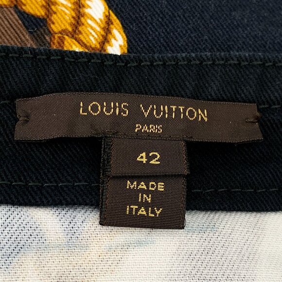 Louis Vuitton Womens Rope Chain Print A-Line Skirt Size 42 Made In Italy - Picture 6 of 8